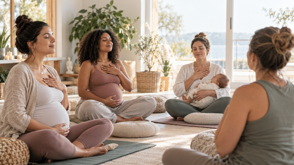Yoga Kreis Atemübungen Mütter